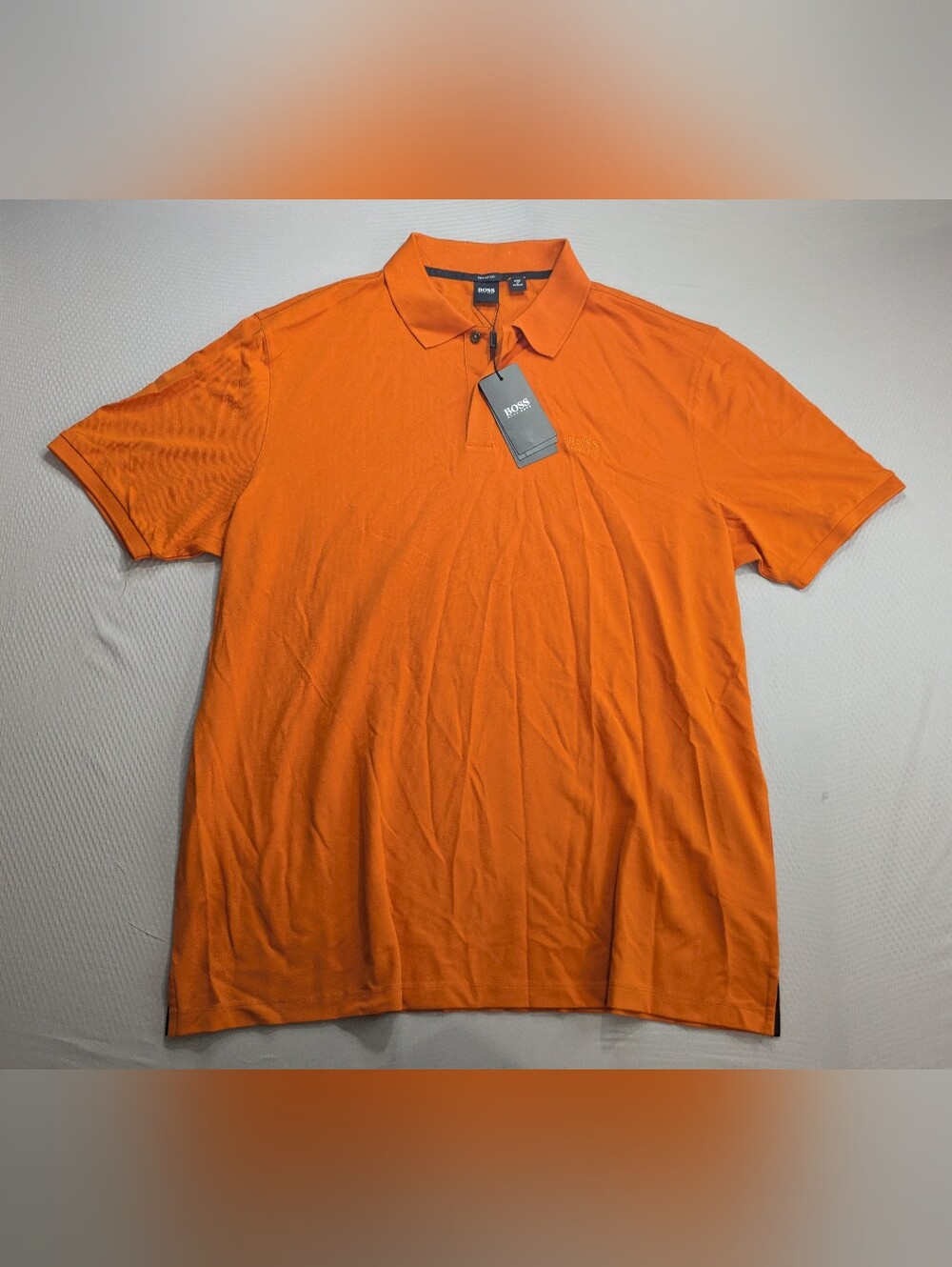 Boss Hugo Boss Men's 2XL Orange Firenze Short Sleeve Polo Shirt Black Label